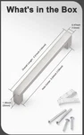 Probrico 5 Cabinet Handles Brushed Nickel Stainless Steel Square Drawer Pulls. Fixed Price $5.99.