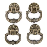 4 Pcs Vintage Antique Brass Ring Pull Handles For Drawer Cabinet Dresser Ward.... Fixed Price $22.70.