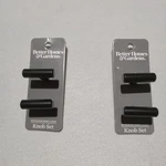 Better Homes And Gardens Bar Knob Pulls Matte Black 2 Sets With Hardware. Fixed Price $16.00.