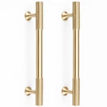 4PCS Solid Brass Gold Cabinet Pulls, 5-INCH Hole Centers For Kitchen Cupboard Ha. Fixed Price $40.72.