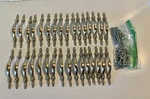 Avante Lot 32 Satin Nickel Pulls 3" Center To Arch Plus Loose Screws. Fixed Price $48.38.