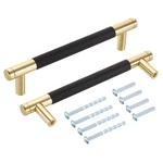 10PCS Cabinet Handles 5" Aluminum Alloy Champagne Gold Knurled Pulls Black. Fixed Price $43.50.