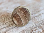 1960S Evelyn Ackerman Italian Stone/marble/granite And Brass Knob Pull. Fixed Price $88.00.