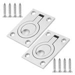 Yeabwps 2 Pack Square Flush Pull Ring Handles, Recessed Boat Hatch Silver. Fixed Price $16.59.