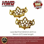 Antique Gold Brass Bail Handle Bedroom Bath Cabinet Furniture Dresser Pull Knob. Fixed Price $6.99.