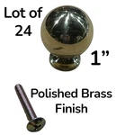 Baldwin 4960-030-BIN Spherical 1 Polished Brass Solid Cabinet Knobs (24). Fixed Price $239.99.