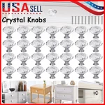 5-100X Crystal Glass Cabinet Knob Diamond Shape 30MM Drawer Cupboard Handle Pull. Fixed Price $49.89.