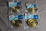 4 New Old Stock Rockler Bright Brass Hardware Furniture Pulls With Screws. Fixed Price $32.00.