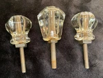 3 Antique Crystal Glass Cabinet Knobs. Victorian Drawer Pulls.. Fixed Price $18.99.