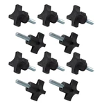 Powertec 10 Pack 4 Point Knobs With 1" Threaded 5/16"-18, Black. Fixed Price $19.61.