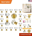 Deelf 26 Packs Kitchen Cabinet Knobs, 30 Mm Crystal Diamond Dre.... Fixed Price $39.99.