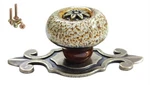 5 Pack Retro Ceramic Knobs,vintage Dresser Kitchen Petal Cabinet Pulls Rustic.... Fixed Price $23.30.