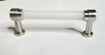 Restoration Hardware Grafton 4 Frosted Glass Pull Brushed Nickel New $33. Fixed Price $15.99.