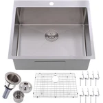 Install Durable Kitchen Sink Minutes - 25X22 Stainless Steel. Fixed Price $209.99.