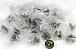 32 Round 1/4" Brass Bullseye Mushroom Knob Pulls FO-3592-001 National Lock. Fixed Price $80.10.