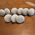 Lot Of 9 Grey White Hand Painted Ceramic Artncraft Knob Cabinet Drawer Pull. Fixed Price $9.80.