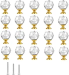 20X Clear Crystal Glass Knobs Round Diamond Ball-shape Drawer Pull. Fixed Price $33.05.