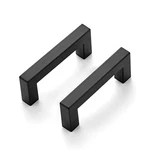 Ravinte 30 Pack Square Bar Kitchen Cabinet Handles Matte Black Pulls Dra. Fixed Price $88.40.