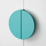 Ikea Begripa 2 Pack Turquoise Half-round 5 1/8" Handles New. Fixed Price $13.90.