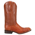 Ferrini Dakota Hornback Caiman Square Toe Pull On Cowboy Mens Brown Dress Boots. Fixed Price $409.00.
