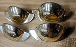 Lot - Bronze Brass Metal Cup Pulls Drawer Handles Gold Color Kbc #43865. Fixed Price $16.00.