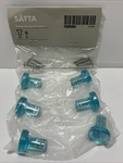 Ikea Satta Drawer Pulls Knobs 6 Per Pack Blue Transparent New. Fixed Price $15.00.