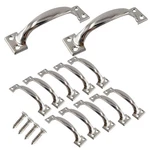 Bociloy 12PCS 4" Metal Gate Handle, Vintage Barn Door Pulls Silver. Fixed Price $11.94.