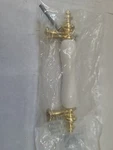 Amerock BP76243-W3 Polished Brass 3"CC Cabinet Bar Pull, White Center. Fixed Price $5.43.