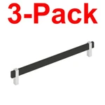 Amerock 3-PACK Mulino 10-1/16" C/c Bar Cabinet Pull Matte Black-polished Chrome. Fixed Price $39.09.
