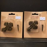 Iron Cross Gold Accent Knob Drawer Pull Door Cabinet Handles X2. Fixed Price $11.99.