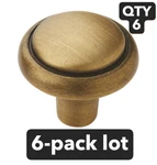 6-PACK Lot Amerock Gilded Bronze Sterling Traditional Round Cabinet Knob 1-1/8". Fixed Price $21.38.