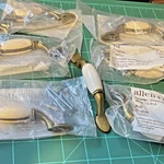 Allen + Roth 3 C-c Cabinet Drawer Pull, Ivory Porcelain, Antique Brass 7. Fixed Price $46.32.