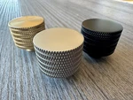 Knurled Cabinet Knob Large Round Solid Brass. Fixed Price $7.99.