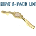 6-PACK Lot Amerock Classics Polished Brass 3" Cc Arch Cabinet Pull White BP861-3. Fixed Price $20.35.