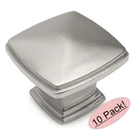 *10 Pack* Cosmas Cabinet Hardware Satin Nickel Square Knobs #4304SN. Fixed Price $42.30.