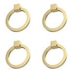 4PCS 2.0" X 1-7/8" Solid Brass Pulls For Dresser Drawer Ring Furniture Har. Fixed Price $24.78.