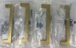 Lot Of 4 ORIGIN21 Casper Center Pulls Brushed Brass Finish 5-1/16 #2280085. Fixed Price $16.00.