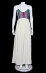 Saylor Embroidered Folk Cut Out Sides Top White Gauze Maxi Strapy Dress Sz 543. Fixed Price $37.46.