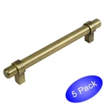 *5 Pack* Cosmas Cabinet Hardware Brushed Antique Brass Euro Bar Pull 161-4BAB. Fixed Price $21.40.