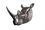 Large Metal Wall Head Animal Sculpture Rhinoceros Fx. Fixed Price $149.00.