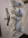 Amerock Cyprus Sterling Nickel 3"CC Furniture Cabinet Handle Pull BP5267G9. Fixed Price $54.99.