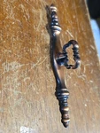 2 Vintage Amerock BP715-AC Colonnade Antique Copper Key Knobs W/ Backplates Mcm. Fixed Price $21.90.