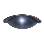 Amerock Essential'z Oil Rubbed Bronze 1/2" Ctr. Drawer Cup Pull BP9365-ORB. Fixed Price $8.83.