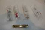 4 Richelieu Brass Finish Fixed Handles - 5 Inch Drawer Pulls. Fixed Price $20.95.
