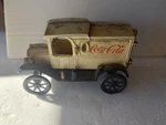 Antique/vintage Cast Iron Coca-cola Panel Van With Extra Wheel Doors Open. Fixed Price $15.00.
