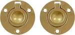 Qcaa Solid Flush Ring Pull Round, 1-1/2", Polished Brass, Pack. Fixed Price $28.16.