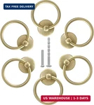 Bonsicoky 6PCS Round Ring Drawer Pulls Matte Gold Handle Knobs For Cabinet. Fixed Price $11.88.