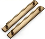 Goo-ki 2 Pk 7 9/16'' Center To Antique Brass Cabinet Bar Pulls Backplate. Fixed Price $30.00.