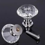 4, 8 Pc Crystal Glass Cabinet Knobs 40MM Diamond Shape Drawer Door Pulls 1.5". Fixed Price $18.88.