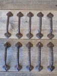 10 Cast Iron Handles Rustic Drawer Bin Pulls Long Home Decor Kitchen Farmhouse. Fixed Price $29.99.